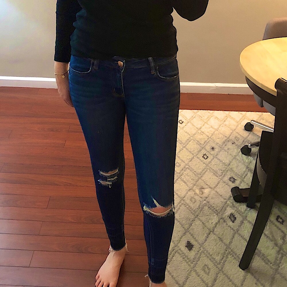 American Eagle ripped skinny jeans